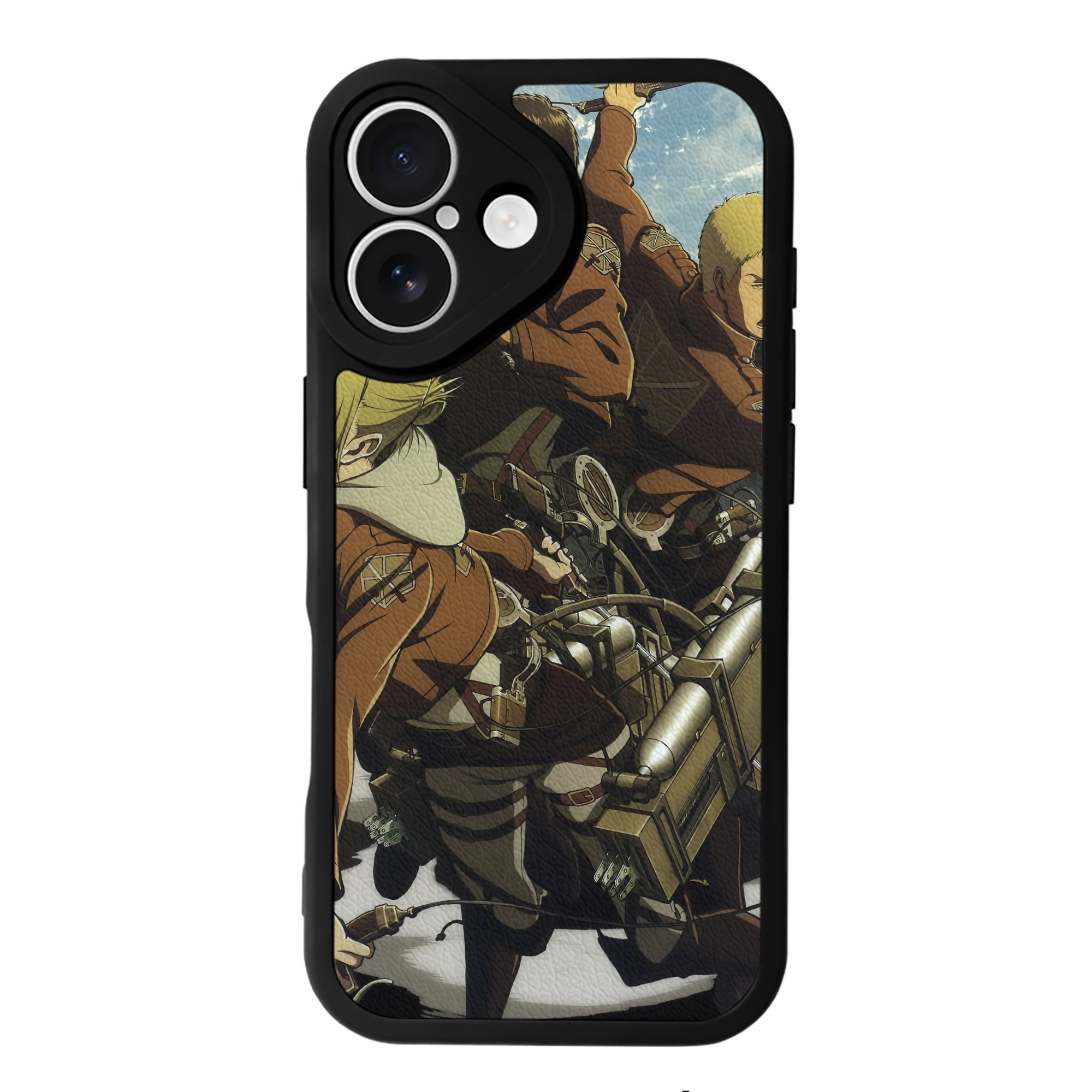 （画像用） 進撃の巨人 Attack on Titan 【iPhone 16シリーズ対応】シリコンスマホケース（レザー調） 材質：シリコン